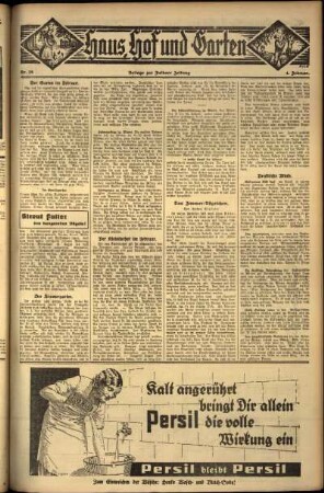 Vierte Ausgabe vom Sonntag, den 04. Februar 1934.