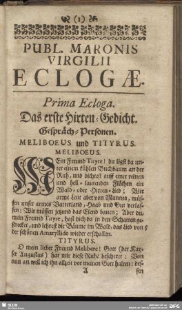 Publ. Maronis Virgilii Eclogae