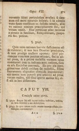 371-381, Caput VIII. Conclusio totius operis.