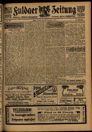 Zweite Ausgabe vom Freitag, den 16. Dezember 1904.