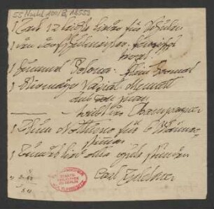 Auflistung von Musikalien