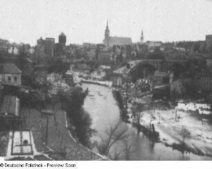 Bautzen. Stadtansicht über die Spree