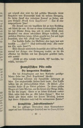 87-99, Französisches Pêle-mêle