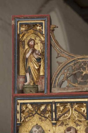 Marienaltar — Altar im geöffneten Zustand — Linker Flügel — Johannes der Täufer