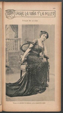 Traje de noche - [Fotografía] : Para la niña y la mujer