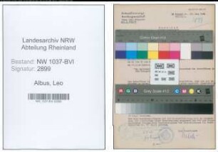 Entnazifizierung Leo Albus , geb. 28.04.1906 (Angestellter)