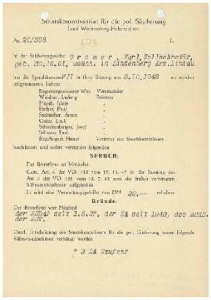 Gromer, Karl