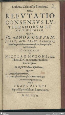 1: De Ecclesia Triumphante