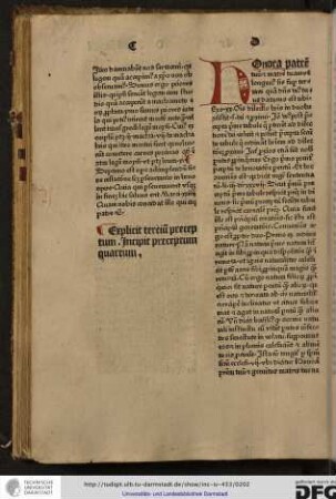 Honora patrem tuum et matrem tuam... Omnis dilectio hominis in duobus consistit scilicet dei et proximi...