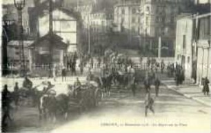 Ansicht des Truppenabzugs aus Longwy am 11.11.1918