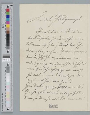Brief an Julius Spengel