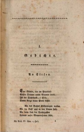 Rheinisches Archiv für Geschichte und Litteratur, 4. 1811, 1 = Heft 1 des Jahrgangs 1811 (Jan.)