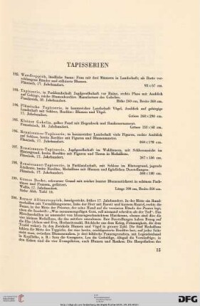 Tapisserien (Nr. 192-201)