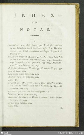 Index In Notas