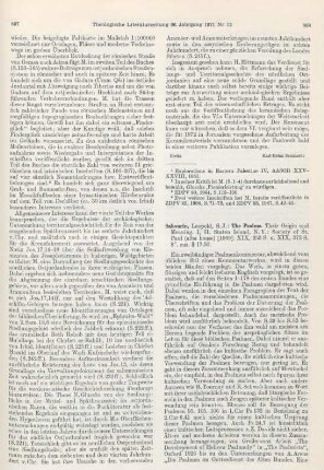 898-900 [Rezension] Sabourin, Léopold, The psalms, their origin and meaning