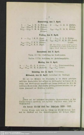 kurzer Bericht über das Schuljahr