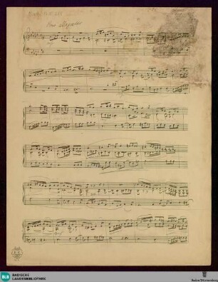 Fugues - Mus. Hs. 1418,209 : pf; e|b; KauS deest