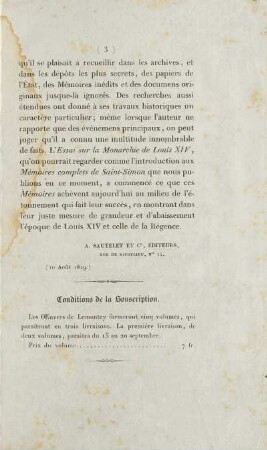 Conditions de la Souscription