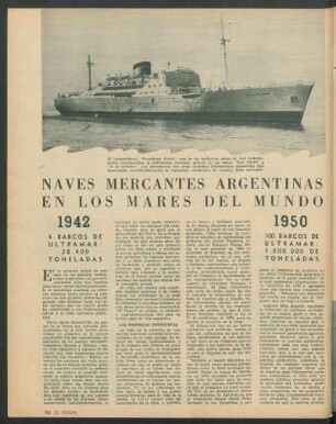 Naves mercantes argentinas en los mares del mundo