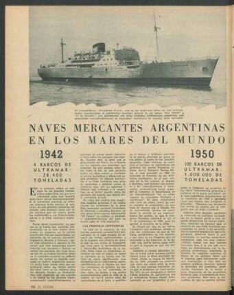 Naves mercantes argentinas en los mares del mundo