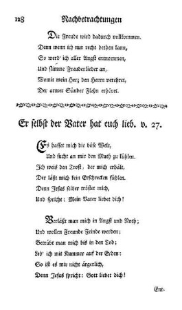 Er selbst der Vater hat euch lieb. v. 27