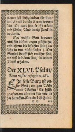 Der XLVI. Psalm ...