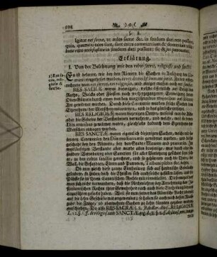 I. Von der Belehnung mit den rebus sacrit, religiosis und sanctis.