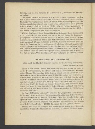 Der Hitler-Putsch am 9. November 1923