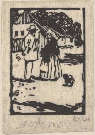 Unterwegs - Blatt 4 der Mappe "Kleine Holzschnitte"