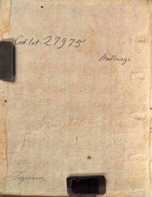 Alphonsi Stadlmayer tractatus de divina gratia - BSB Clm 27975