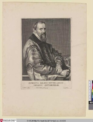 Aubertus Miraeus [Porträt des Malers Aubert Le Mire; Aubert Le Mire; Portret van Aubertus Miraeus]