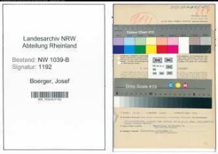 Entnazifizierung Josef Boerger , geb. 19.03.1912 (Angestellter)