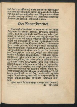 Der Ander Artickel.