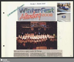 Der Bergsteigerchor singt in der Erzgebirgsarena Altenberg : Dirigent: Axel Langmann