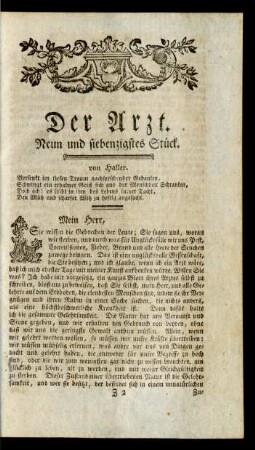 Neun und siebenzigstes Stück