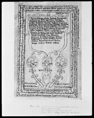 Dialogus de laudibus sanctae crucis — Stammbaum Noahs, Folio 187verso