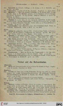 Türkei und die Balkanstaaten (Nr. 843 - 856)
