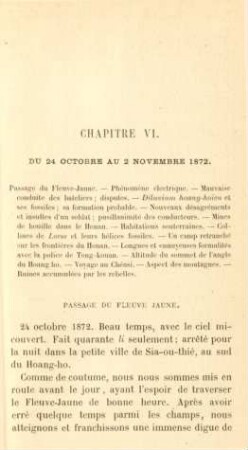 Chapitre VI. Du 24 octobre au 2 novembre 1872
