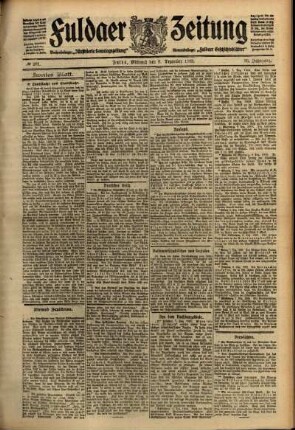 Zweite Ausgabe vom Mittwoch, den 08. Dezember 1909.