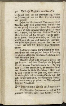 Des Hauptmanns Knecht zu Kapernaum