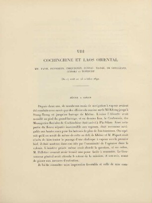 VIII. Cochinchine et Laos oriental