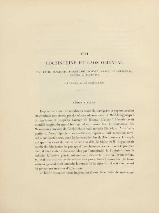 VIII. Cochinchine et Laos oriental
