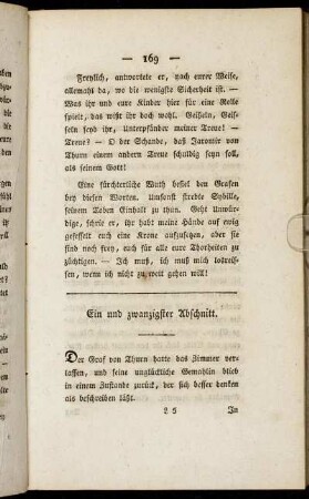 Ein und zwanzigster Abschnitt. - Fünf und zwanzigster Abschnitt.