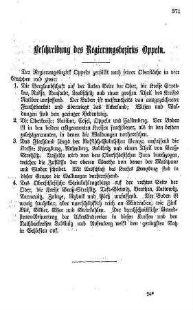 Der Regierungs-Bezirk Oppeln