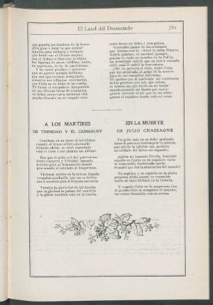 En la muerte de Julio Chassange. [Poesía]