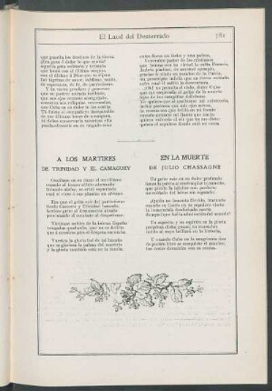 En la muerte de Julio Chassange. [Poesía]