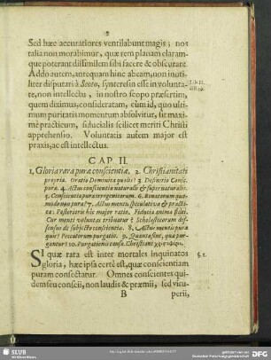 Cap. II. 1. Gloriarara purae conscientiae ...