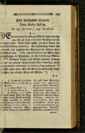 Das funfzehnte Capitel. Vom Opfer-König ...