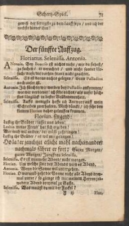 Der fünffte Auffzug.