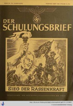 IX. Jahrgang, Folge 11-12: Der Schulungsbrief